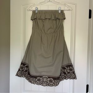 Mustard seed strapless sundress with pockets